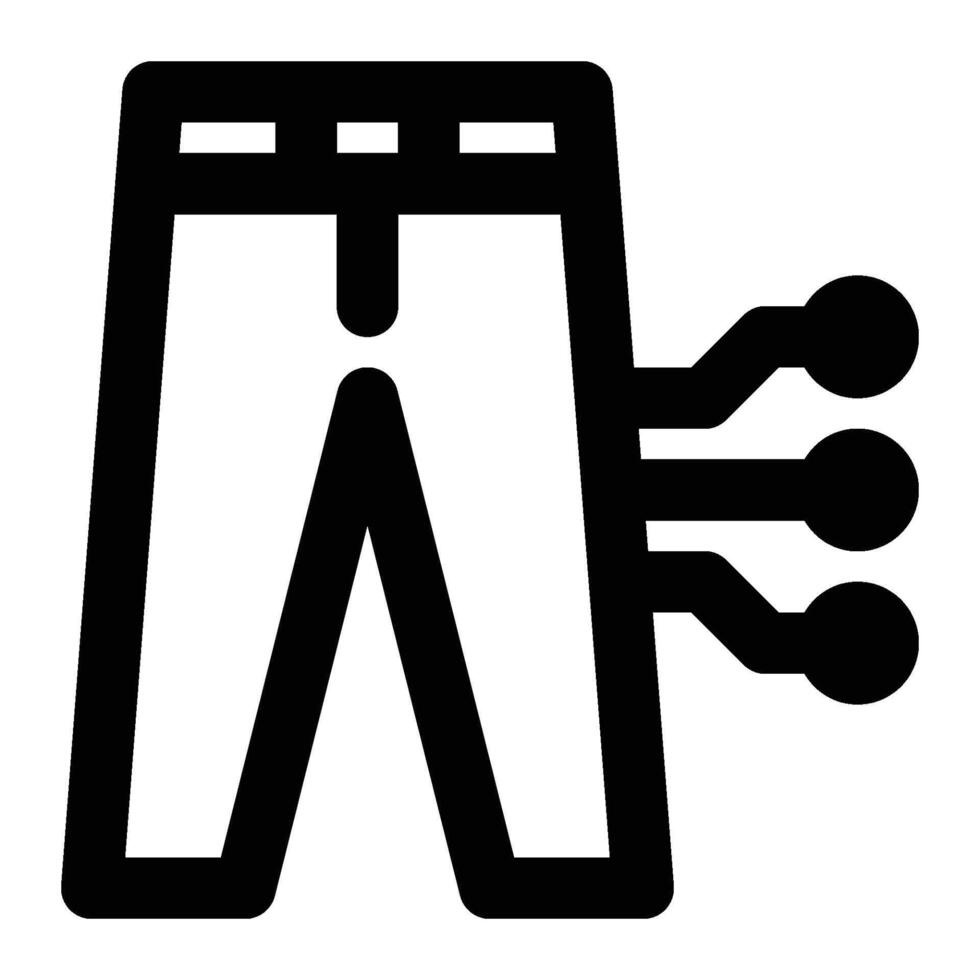 Smart Pants Outline Icon vector