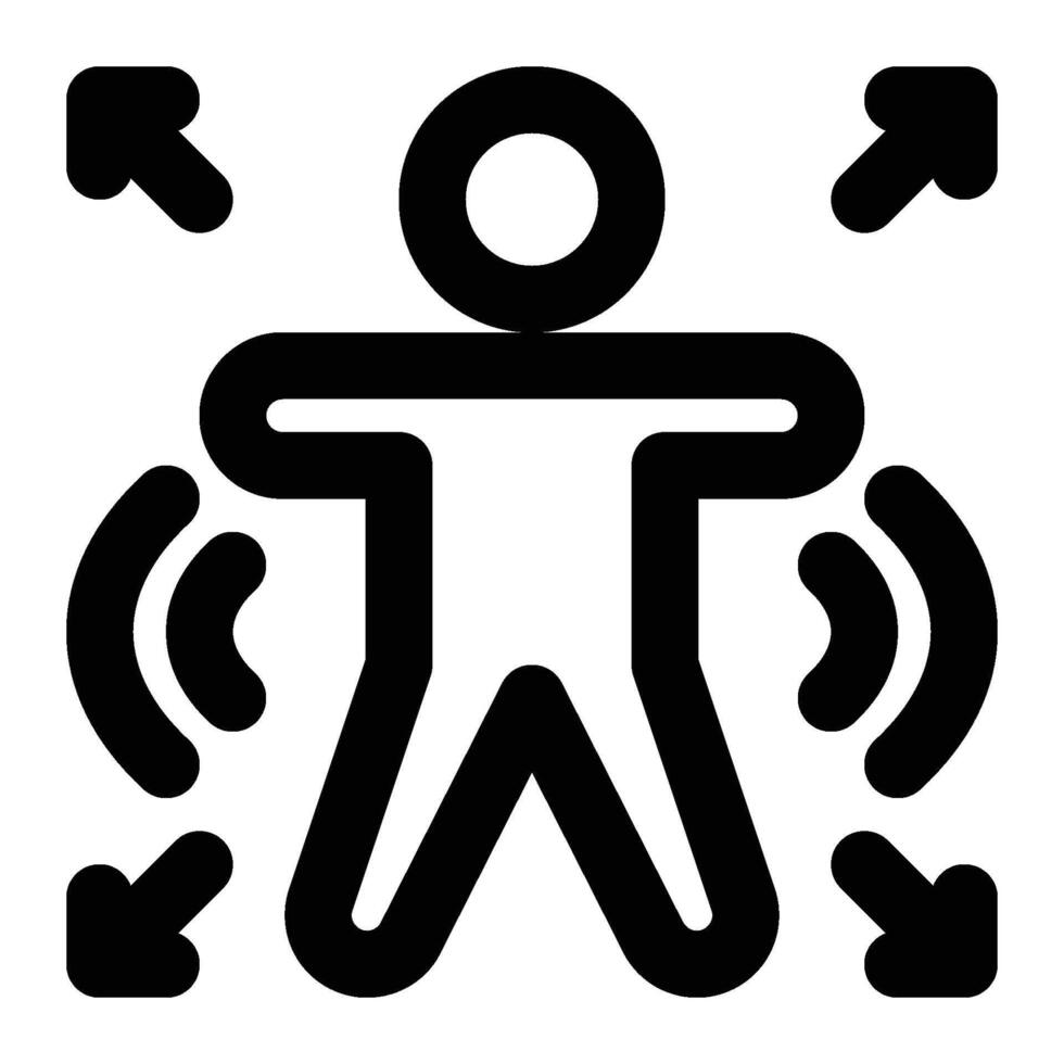 Body Control Outline Icon vector