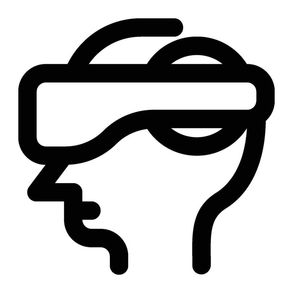Head Mounted Display Outline Icon vector