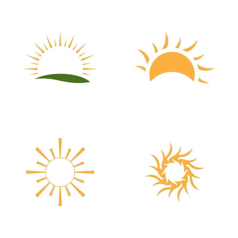 Sun Symbol Template Illustration vector