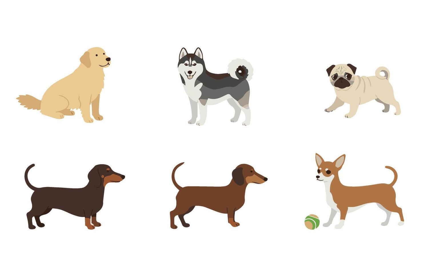 Loyal Dog Standing Alone vector