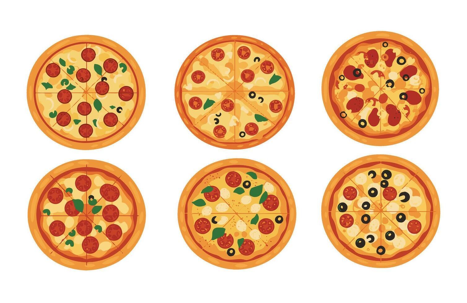 Freshly Baked Pizza Bundle vector