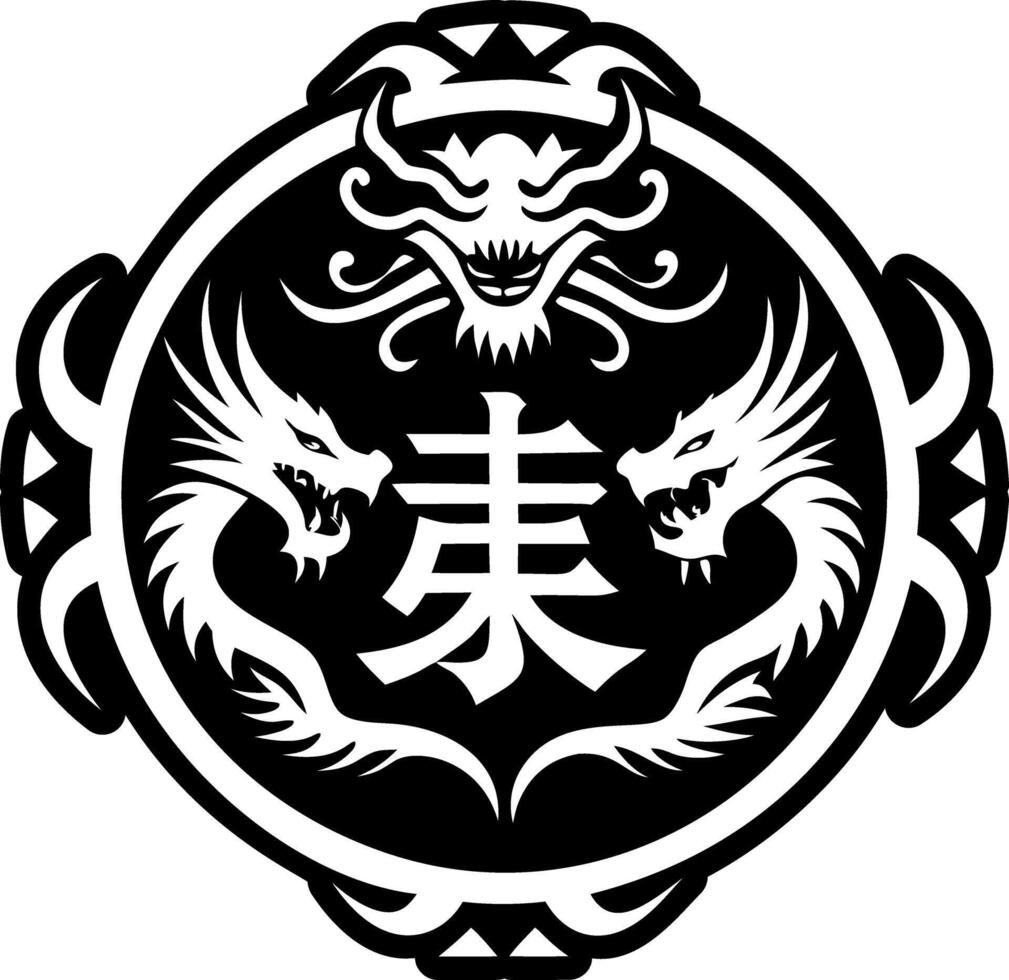 Dragon symbol icon in filled style vector