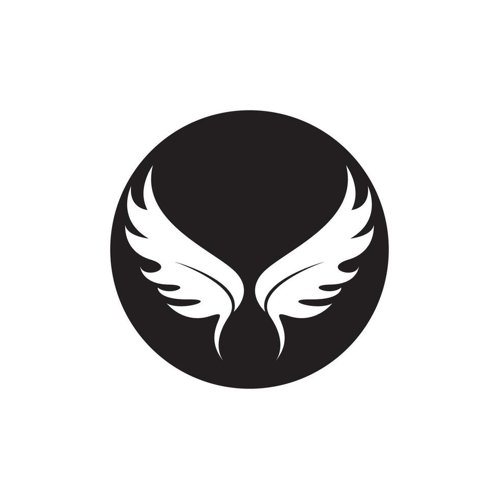 Wings bird art template vector