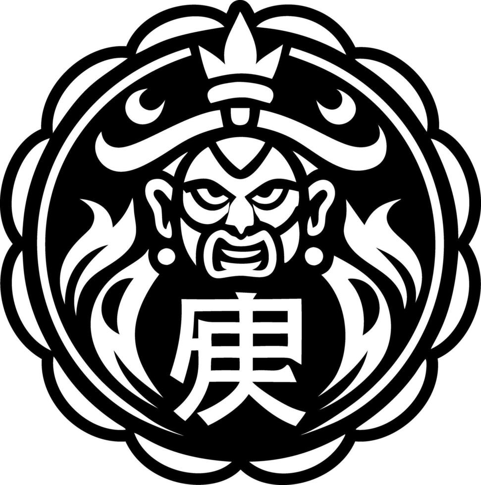 Fudo myoo symbol icon in filled style vector