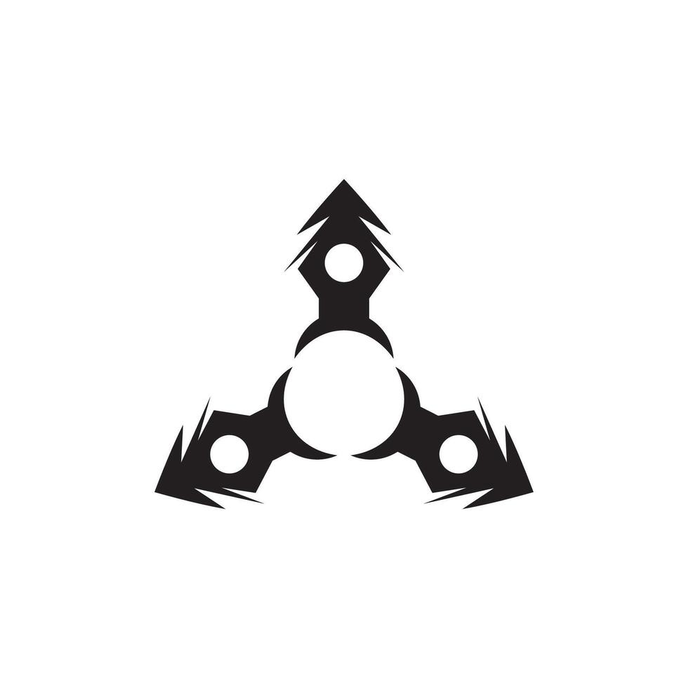 Ninjas Shuriken logo illustration vector