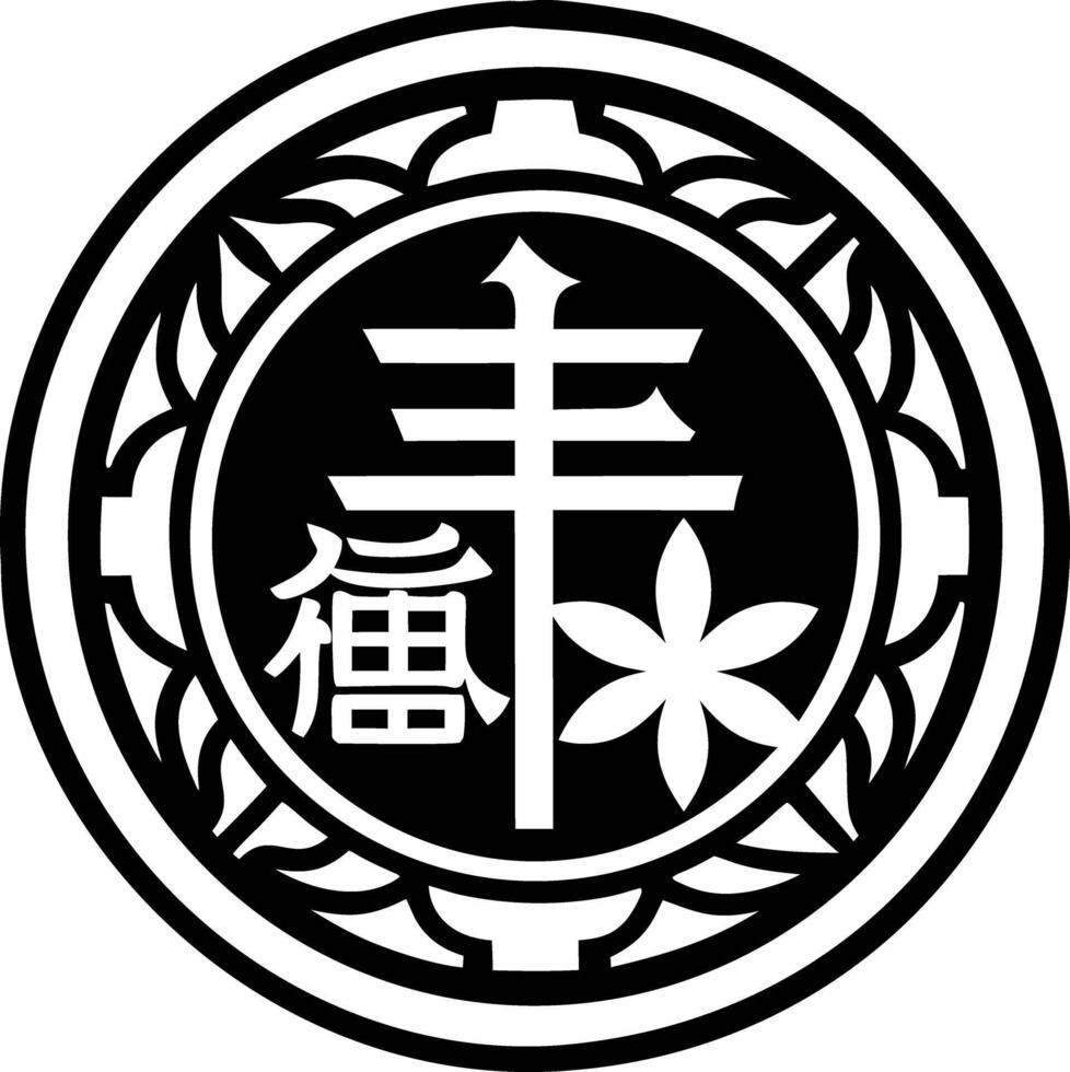 A filled style icon of peace symbol vector