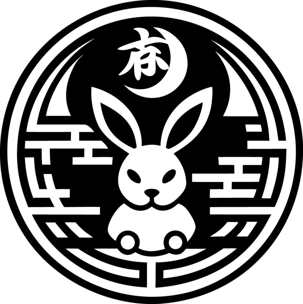 Rabbit symbol icon in glyph style vector