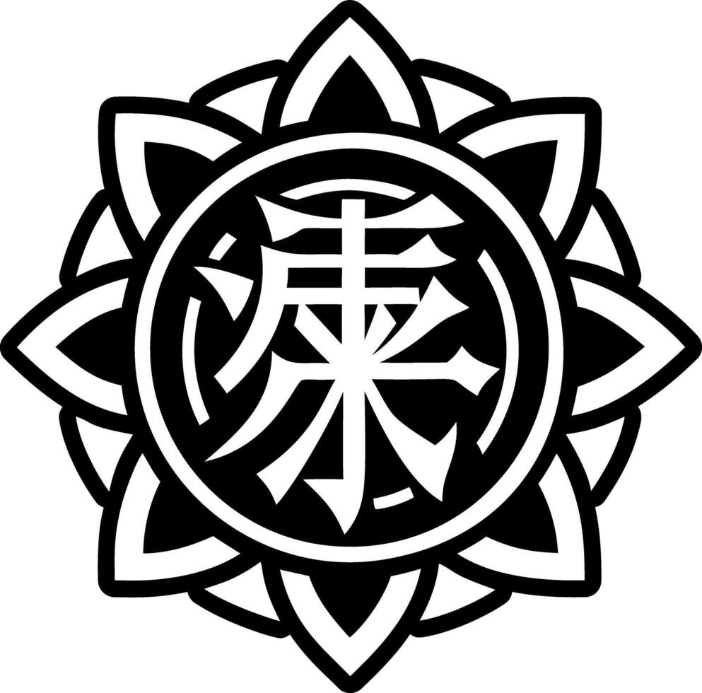 Suzaku symbol icon in filled style vector