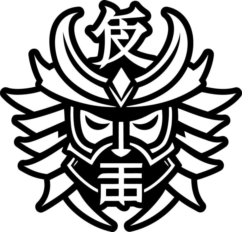 A glyph style icon of susanoo symbol vector