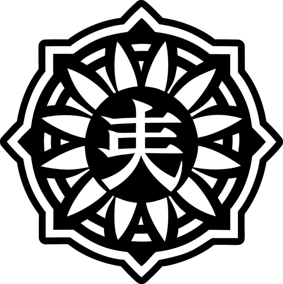 Determination symbol icon in glyph style vector