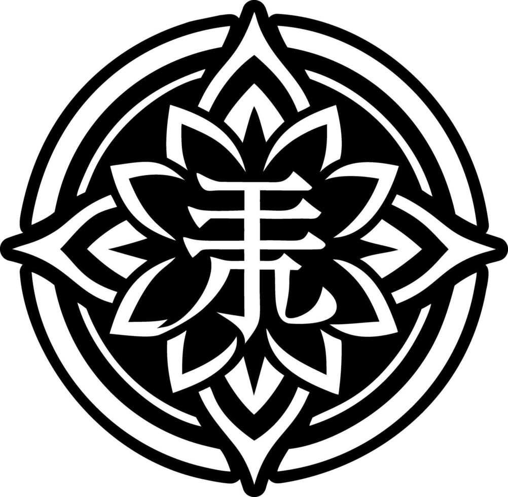 Byakko symbol icon in filled style vector