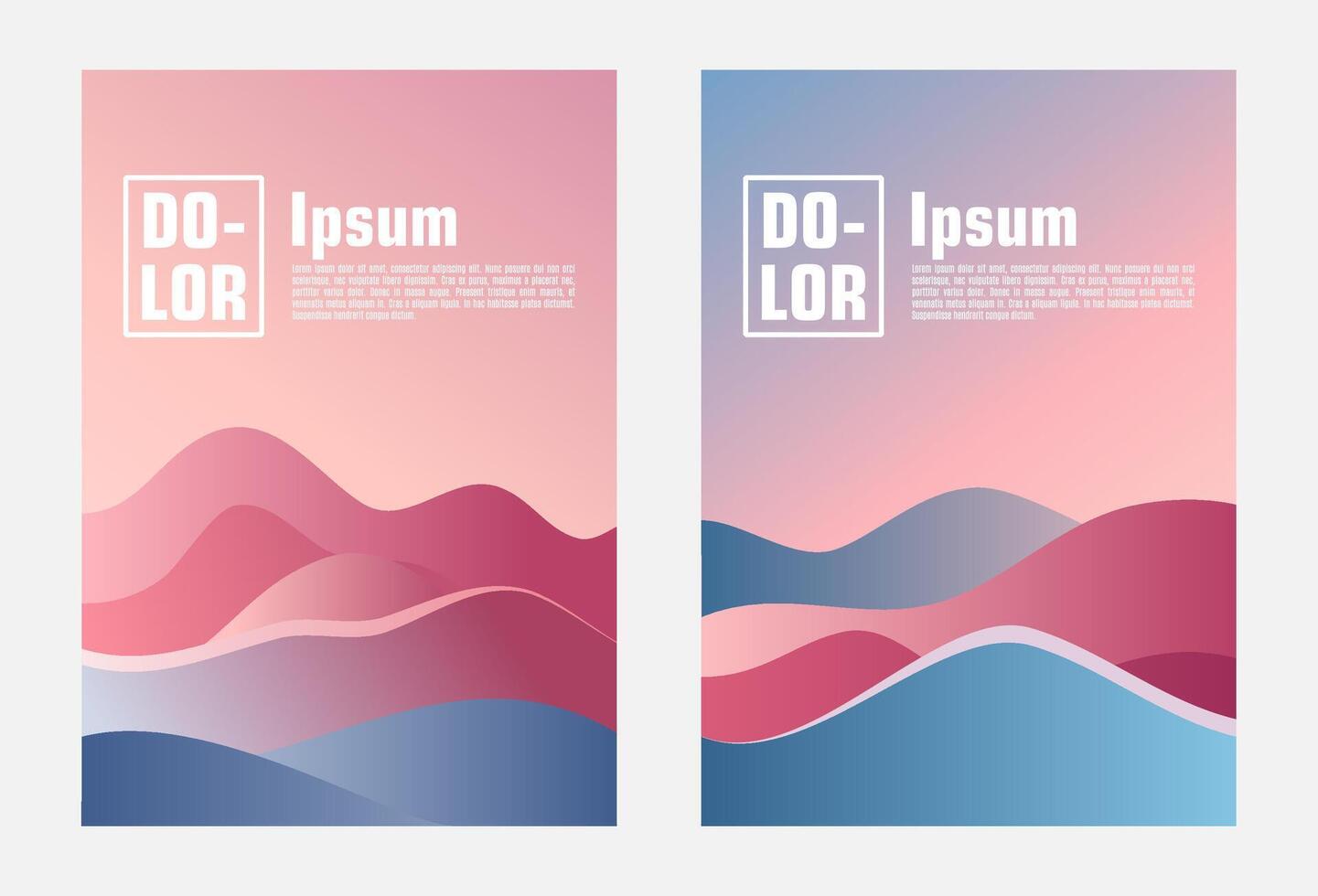 Set of colorful abstract background for your cover design, book cover, flyer, brochure, banner, poster, annual report, and more. Abstract landscape background vector