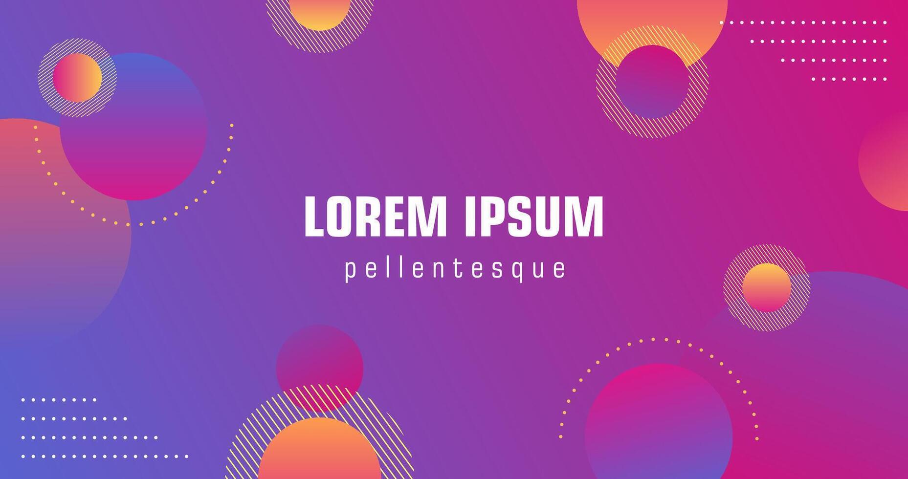 Creative and modern abstract background with gradient color and circles element. Blue and orange gradient background. Beautiful geometric background. Shapes element. vector