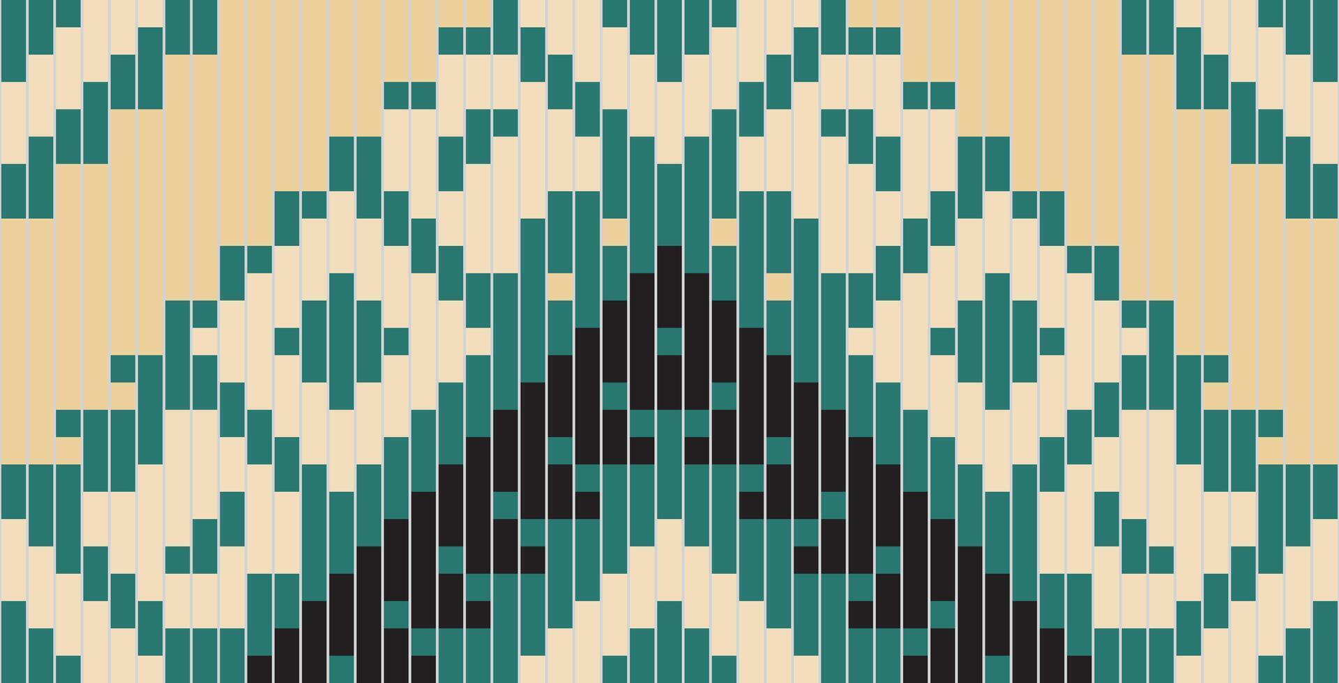Native Patterns Abstract Geometric Pattern With Stripes Linesfolk Embroidery, Aztec Geometric Ornament Print. Design for Carpet, Wallpaper, Clothing, Wrapping, Fabric vector