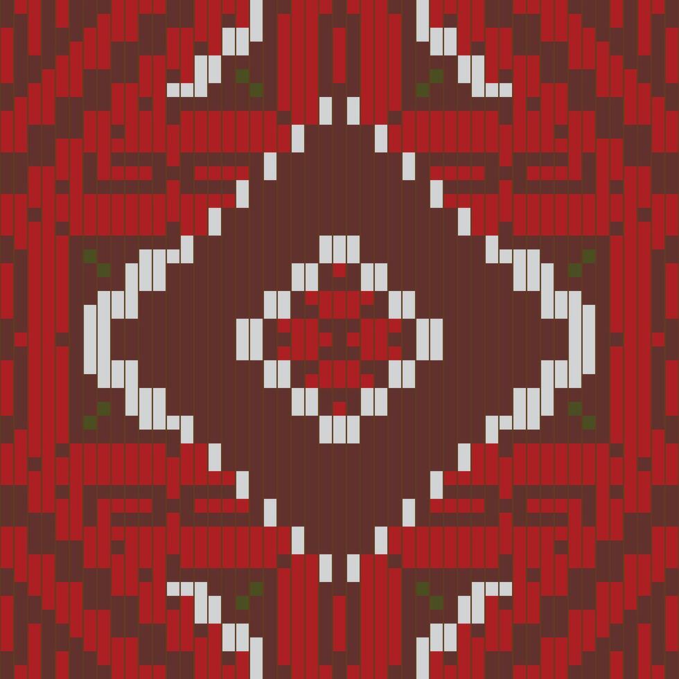 Cross Stitch Pattern Korean Traditional Pattern Backgroundfolk Embroidery, Aztec Geometric Ornament Print. Design for Carpet, Wallpaper, Clothing, Wrapping, Fabric vector