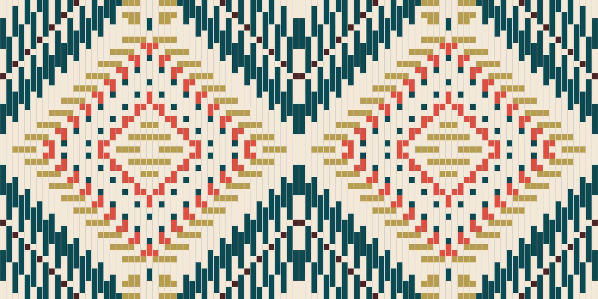 America Ethnic Design Patternfolk Embroidery, Aztec Geometric Ornament Print. Design for Carpet, Wallpaper, Clothing, Wrapping, Fabric vector