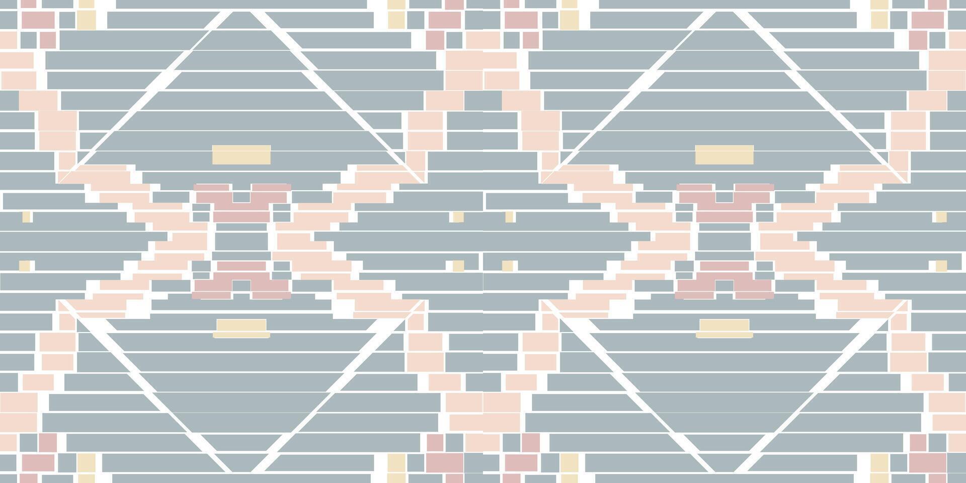 Arabesque Ndebele Traditional Pattern Paintingfolk Embroidery, Aztec Geometric Ornament Print. Design for Carpet, Wallpaper, Clothing, Wrapping, Fabric vector