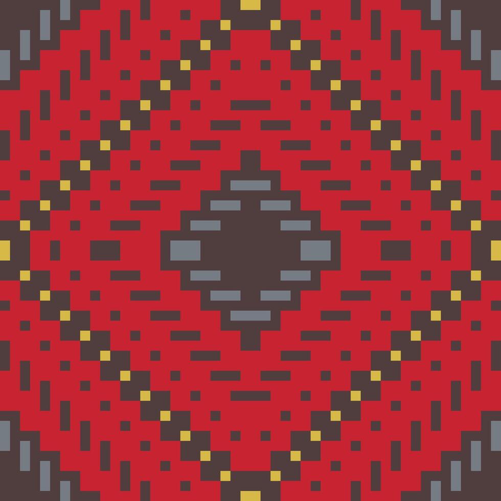 Pakistan Abstract Geometric Pattern With Stripes Linesfolk Embroidery, Aztec Geometric Ornament Print. Design for Carpet, Wallpaper, Clothing, Wrapping, Fabric vector