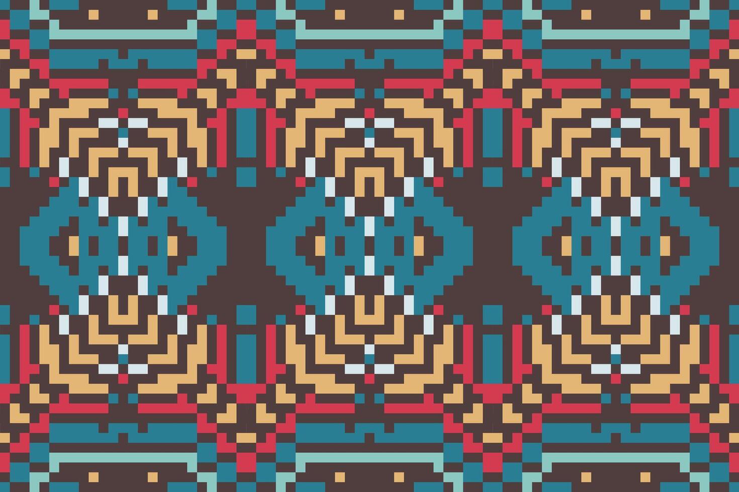 Sari Pattern Filipino Traditional Patternfolk Embroidery, Aztec Geometric Ornament Print. Design for Carpet, Wallpaper, Clothing, Wrapping, Fabric vector