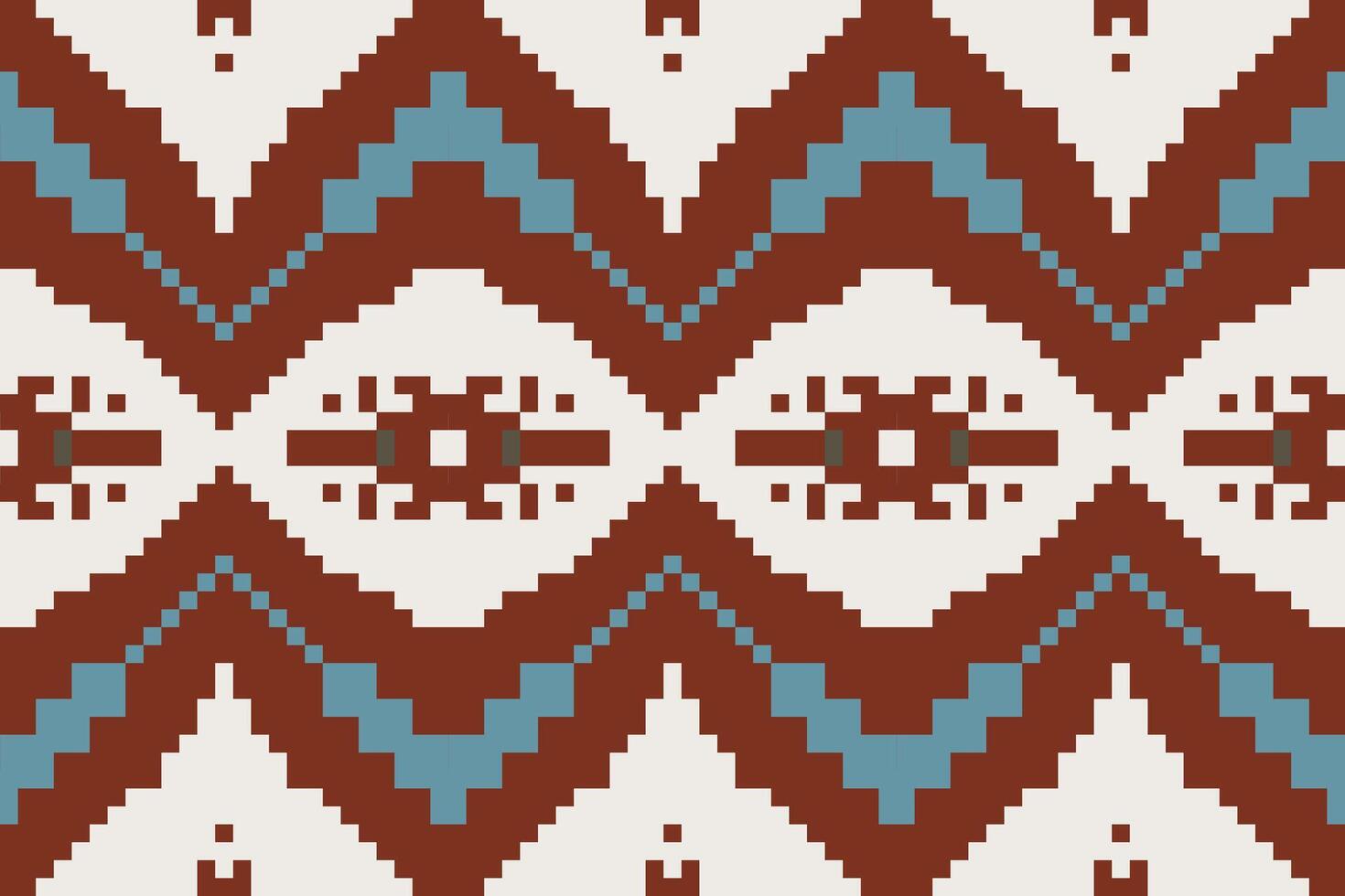 Folklore Ikatee Patternfolk Embroidery, Aztec Geometric Ornament Print. Design for Carpet, Wallpaper, Clothing, Wrapping, Fabric vector