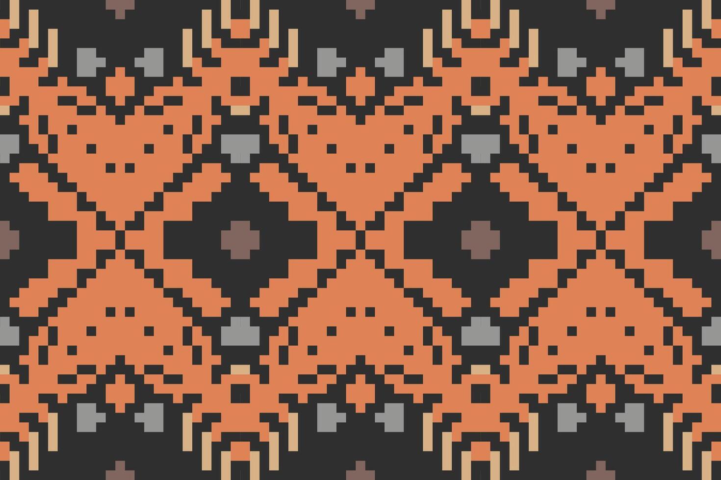 Retro Arabic Pattern Backgroundfolk Embroidery, Aztec Geometric Ornament Print. Design for Carpet, Wallpaper, Clothing, Wrapping, Fabric vector