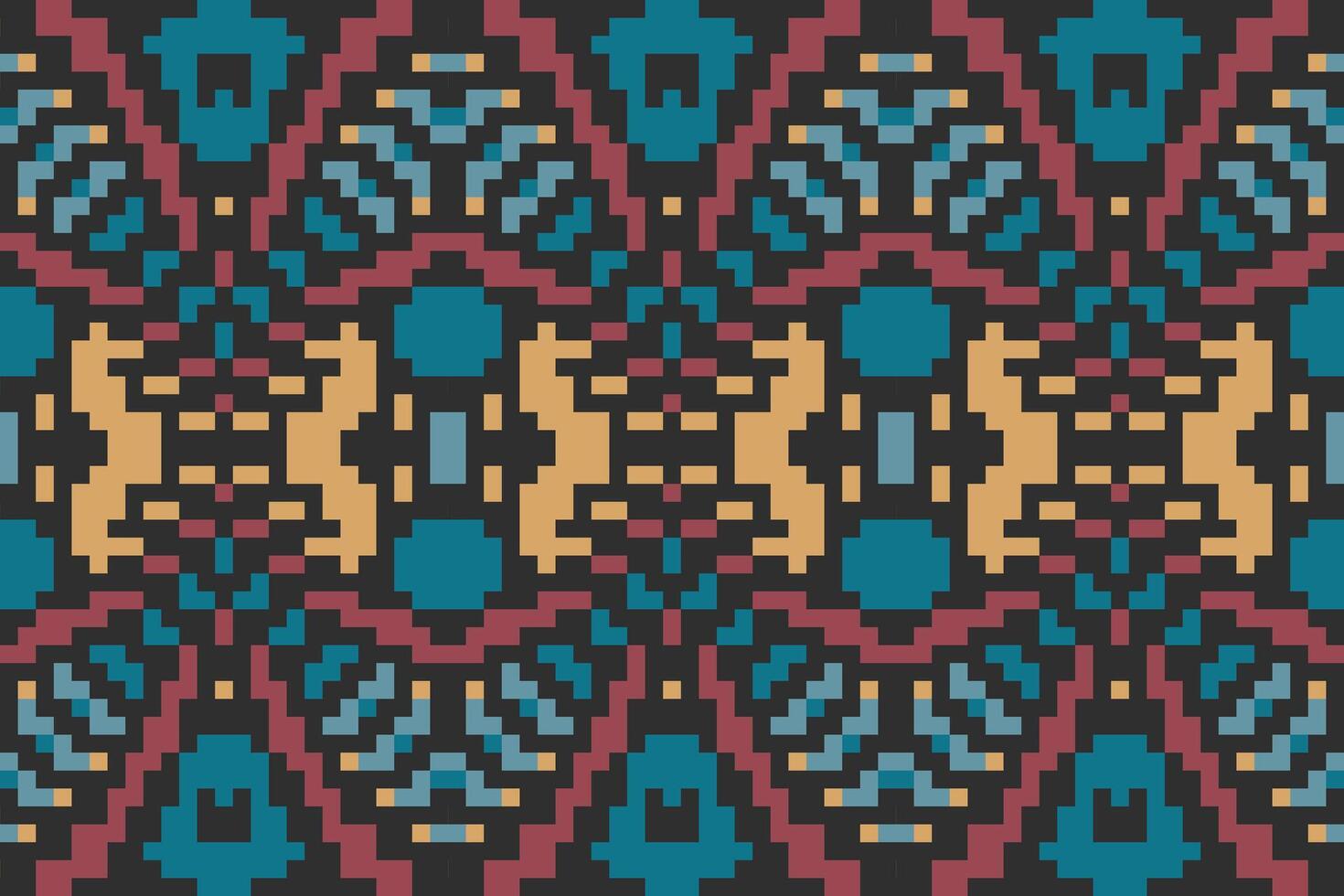 Palestinian Abstract Geometric Pattern Wallpaperfolk Embroidery, Aztec Geometric Ornament Print. Design for Carpet, Wallpaper, Clothing, Wrapping, Fabric vector