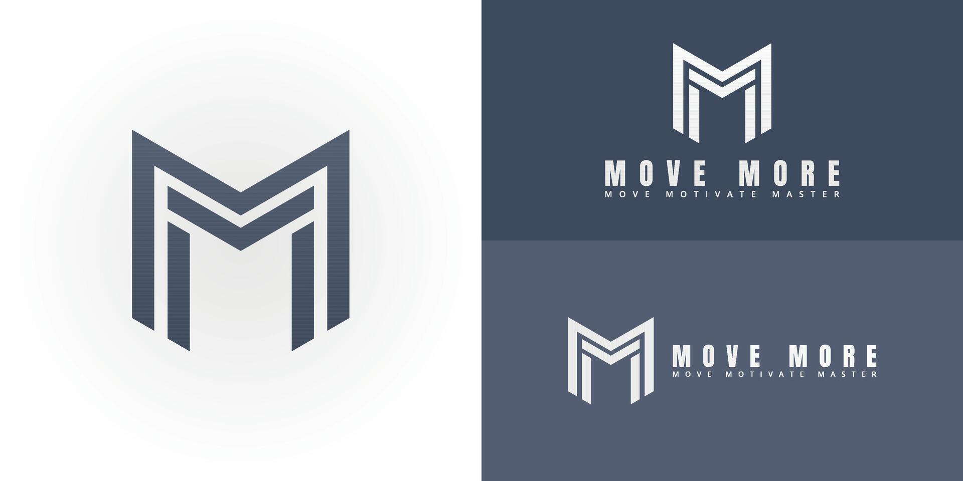 The dynamic logo design features the initials MM creatively intertwined to form a visually striking symbol that evokes a sense of strength, speed, and athleticism. vector