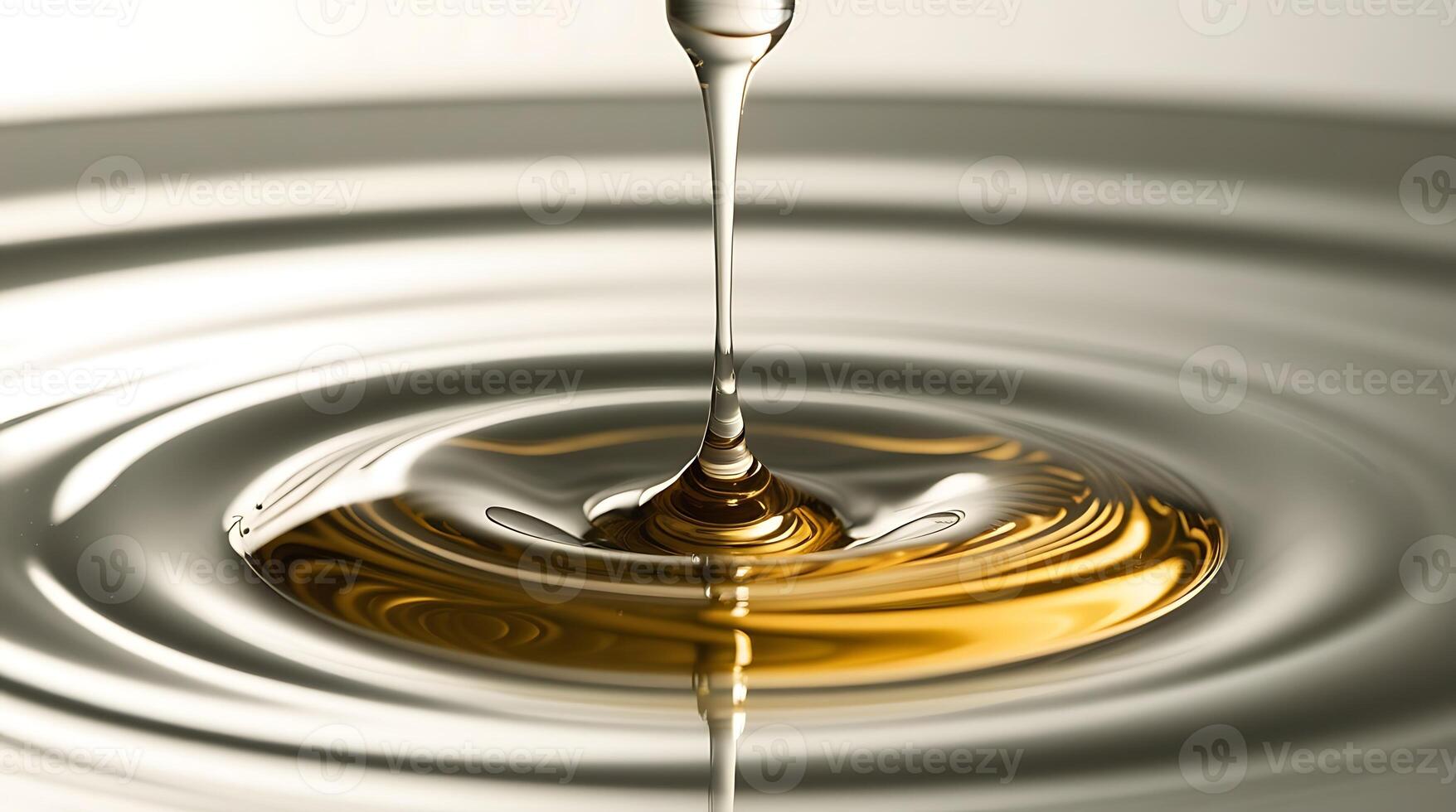 Liquid Droplet Creating Ripples in a Still Surface for Business and Presentation Use photo