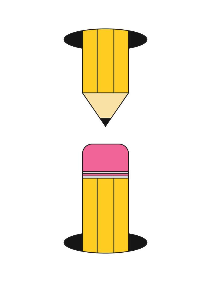 Illustration pencil infinite unique design vector