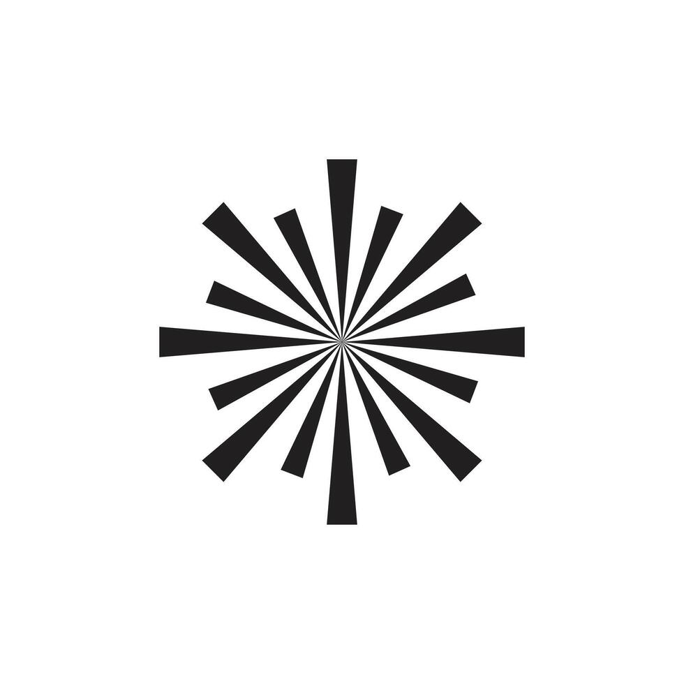 Logo sun burst unique design with blank background vector