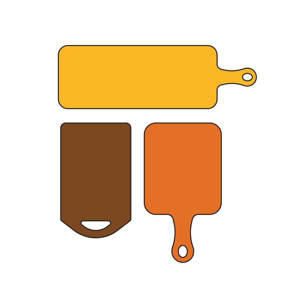 Illustration cutting board with outline vector