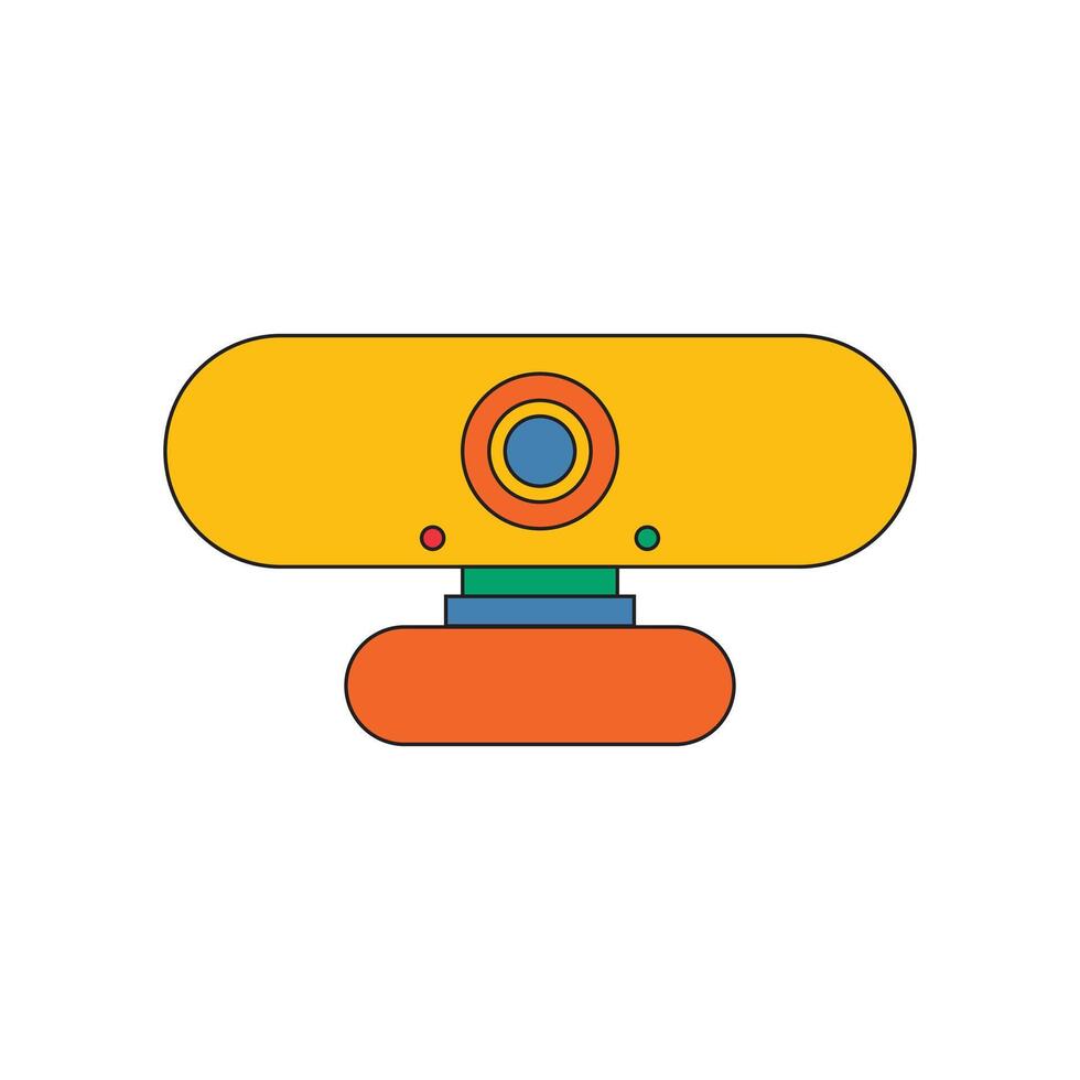 Illustration webcam retro design vector