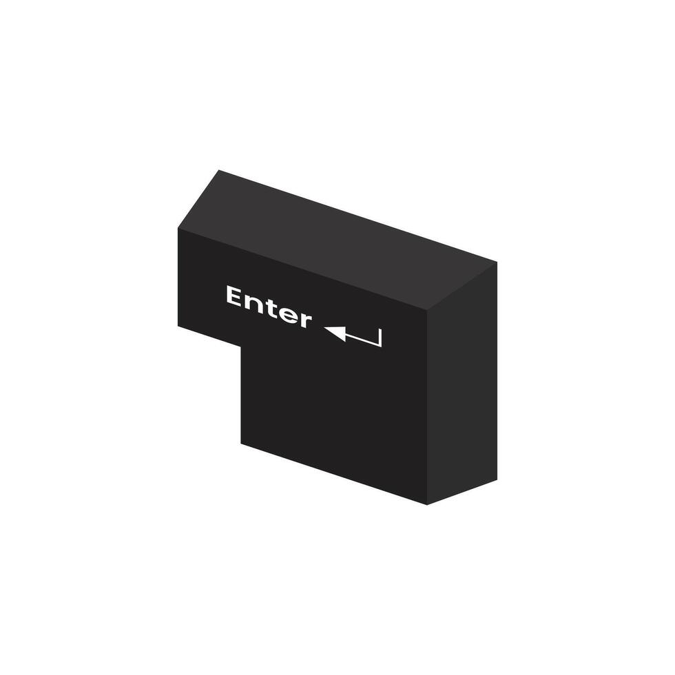Illustration keyboard pad shape 3d unique design vector