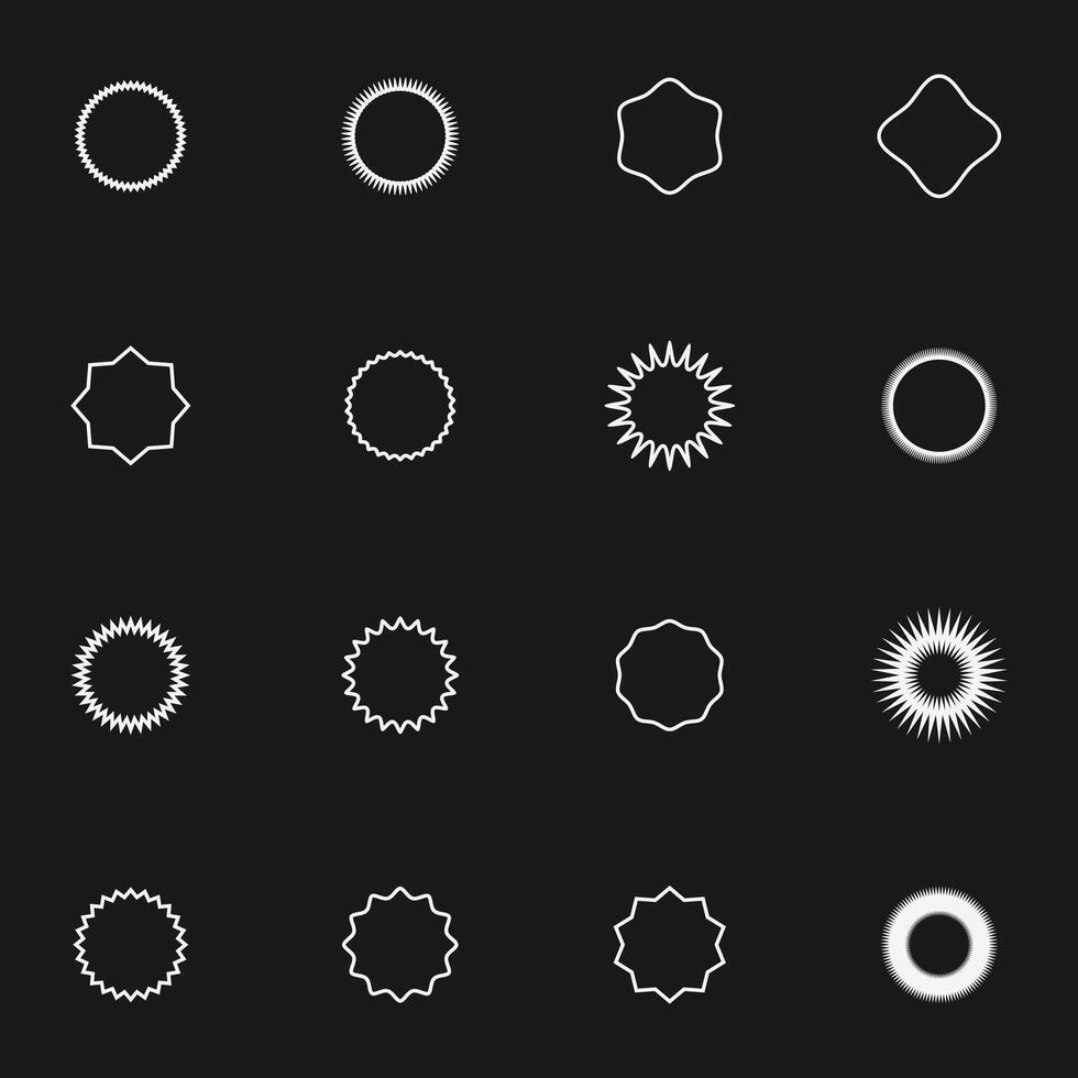 brutalism geometric design elements collection shapes, minimalist elements. vector
