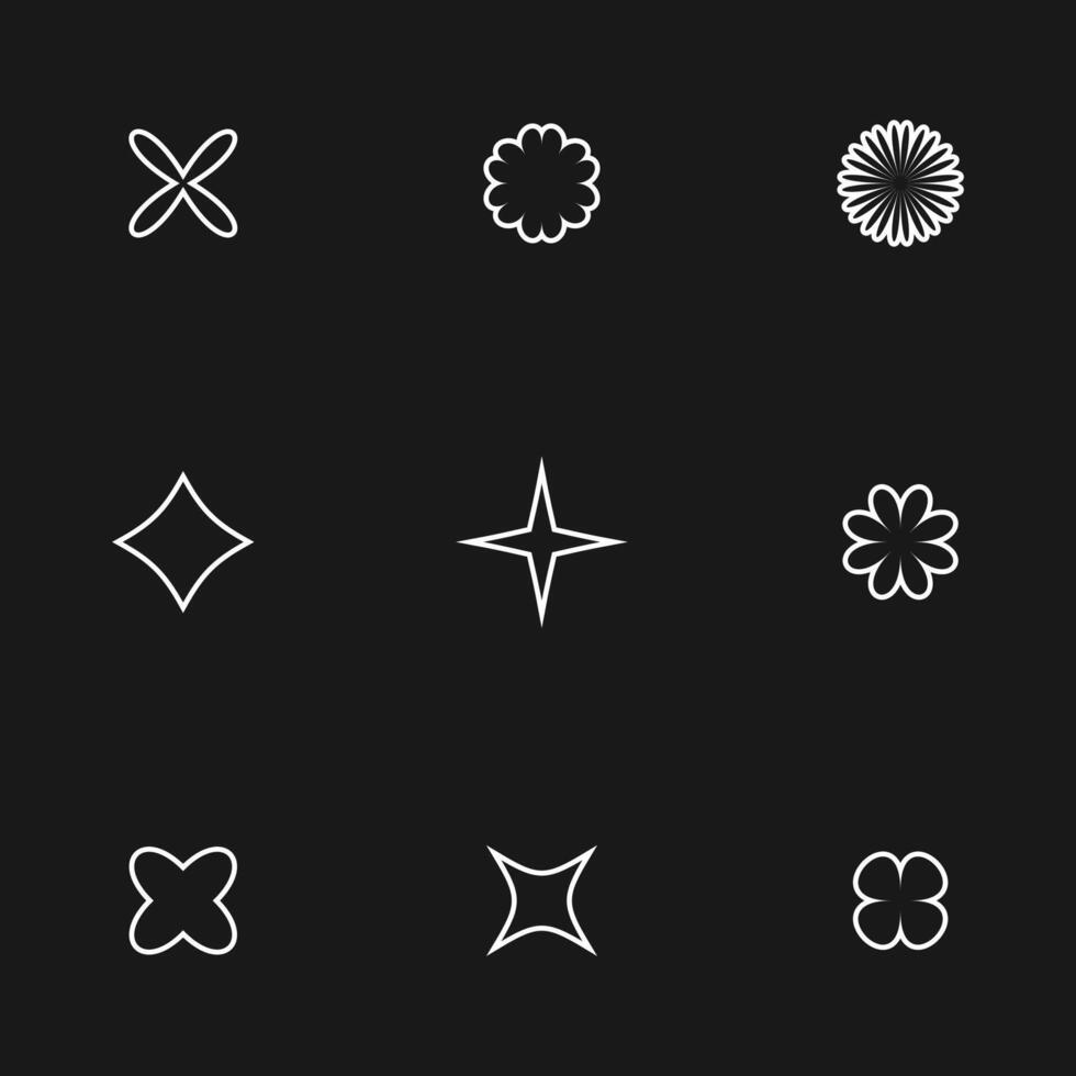 Abstract geometric memphis elements. Trendy minimalis modern graphic design element set vector