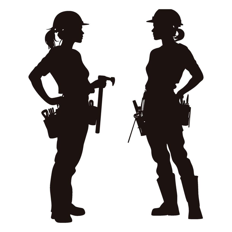 Set of Modern Firearms Silhouettes vector