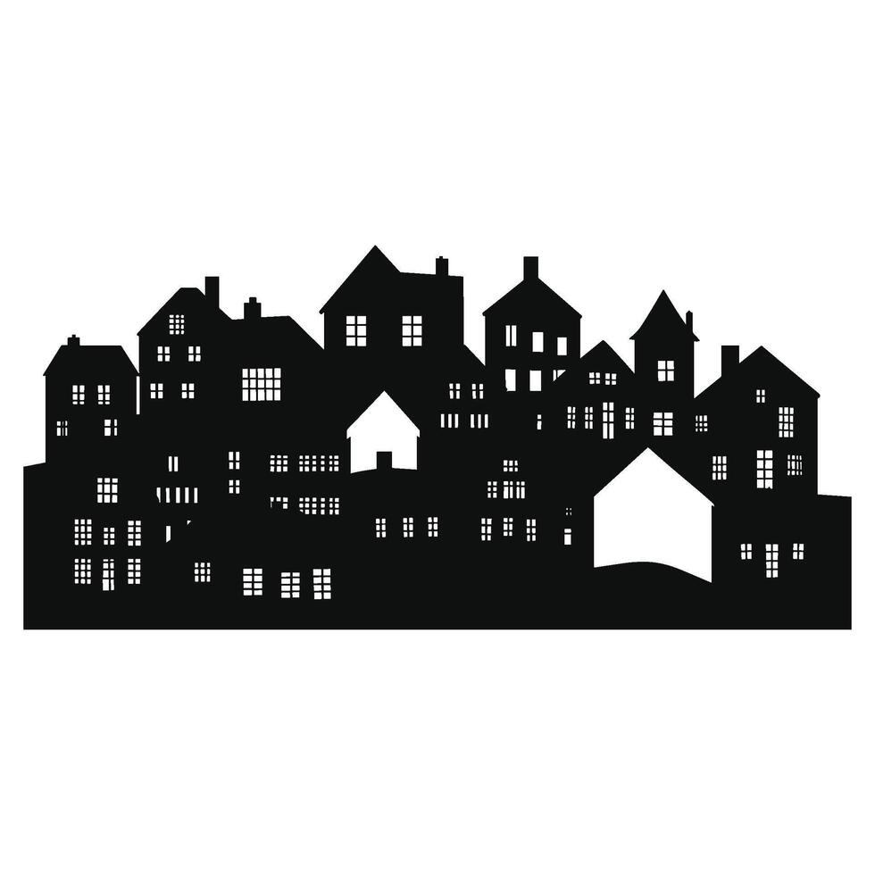 Hunting Set with Rifle, Scope, and Target Silhouettes vector
