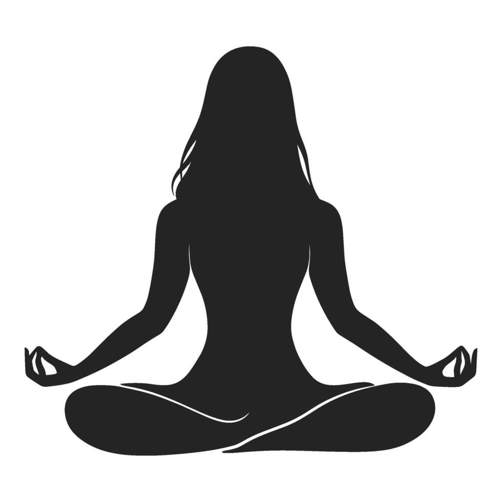 Woman Performing Yoga Pose in Vibrant Colors vector