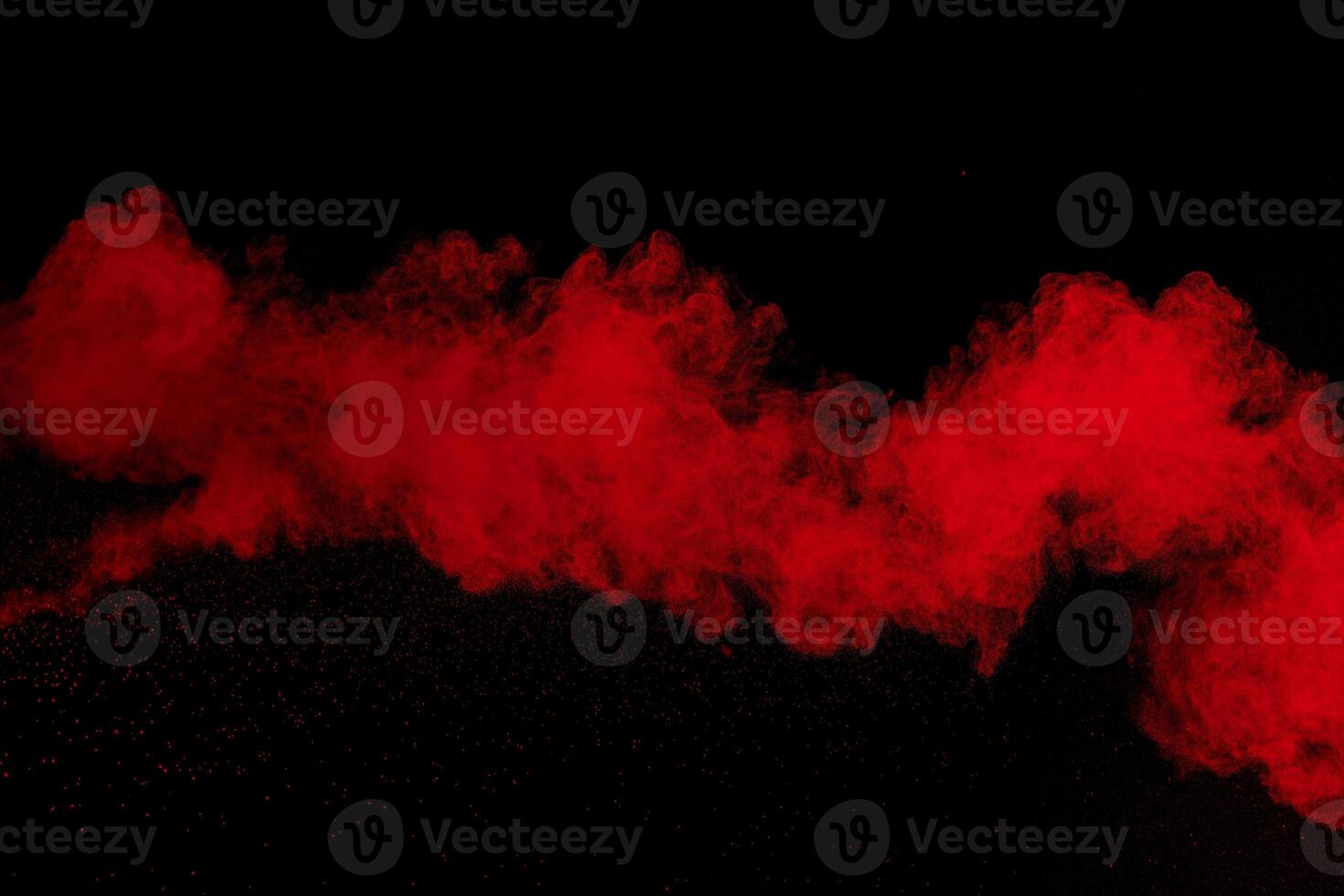 Abstract red powder dust explosion photo
