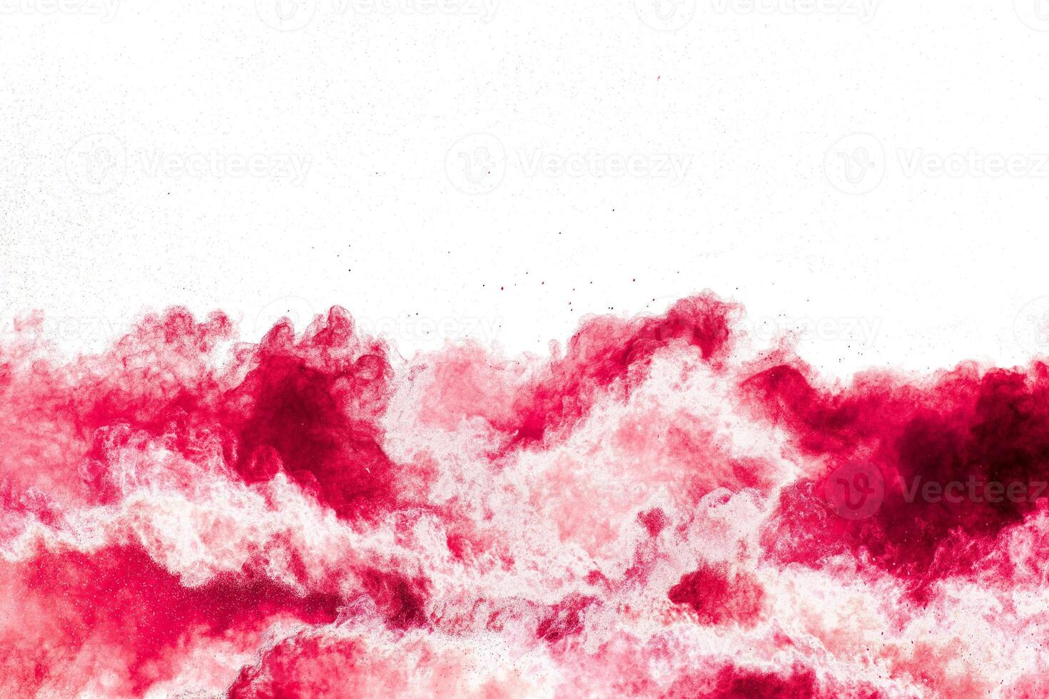 Red powder explosion photo