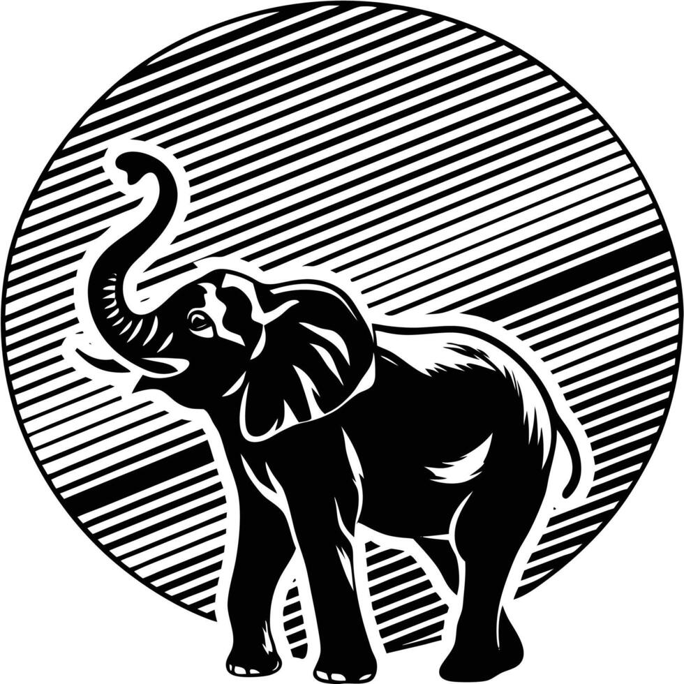 Elephant silhouette for logo design vector