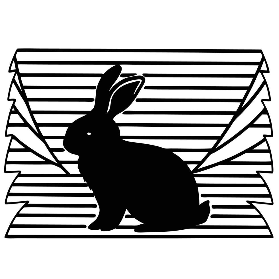 Rabbit silhouette for logo design vector