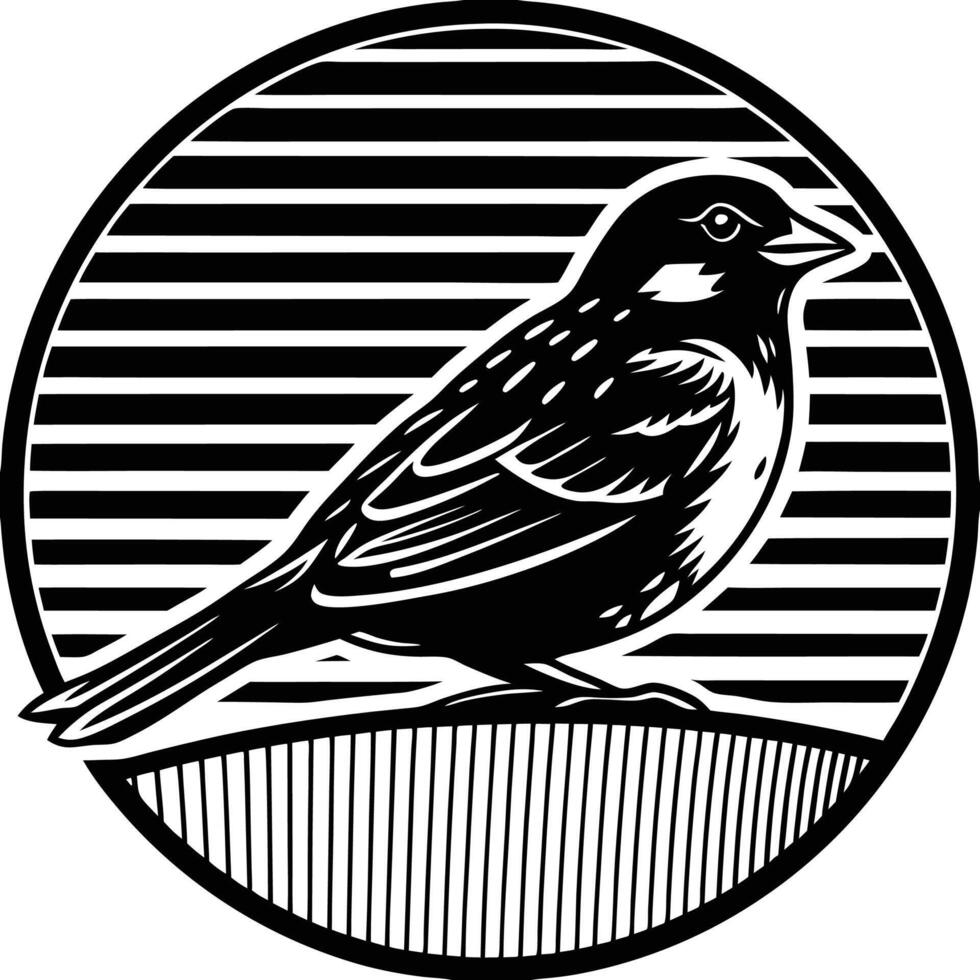 Sparrow silhouette design vector