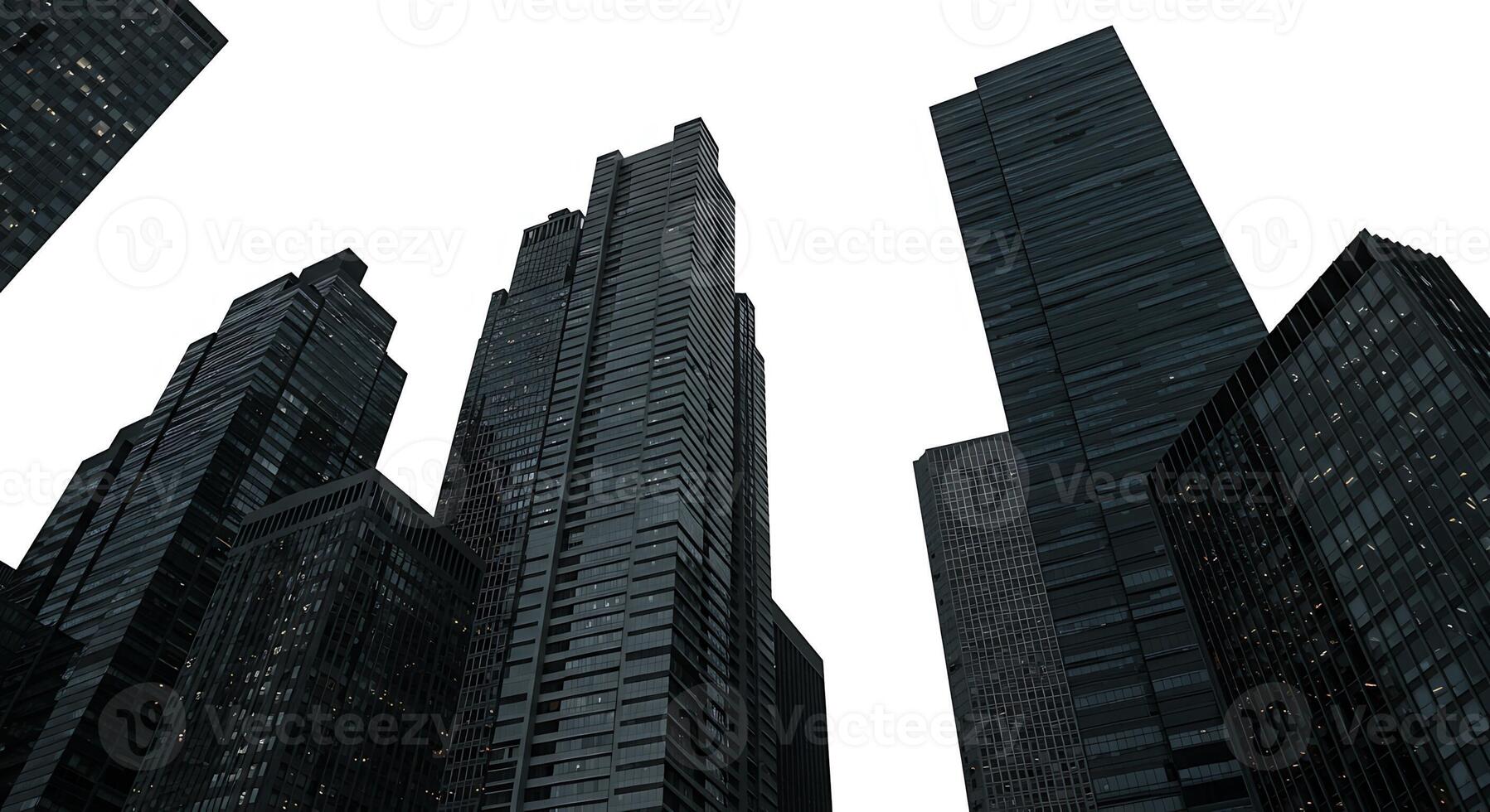 Modern Cityscape Skyscrapers at Dusk Dark Architecture photo