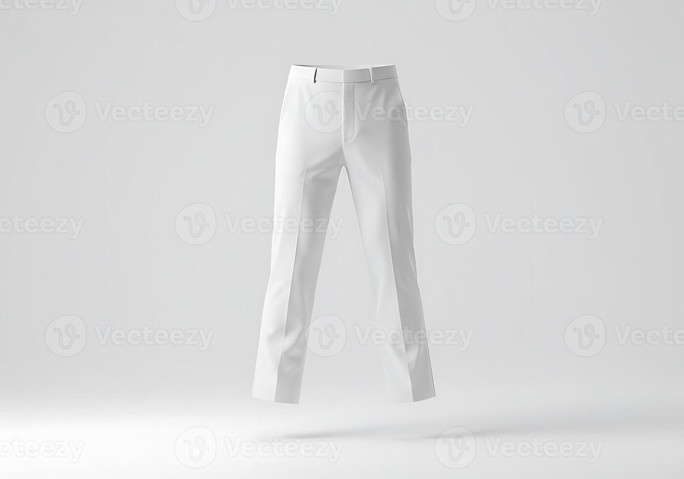 White Women's Dress Pants Mockup for Fashion Design photo