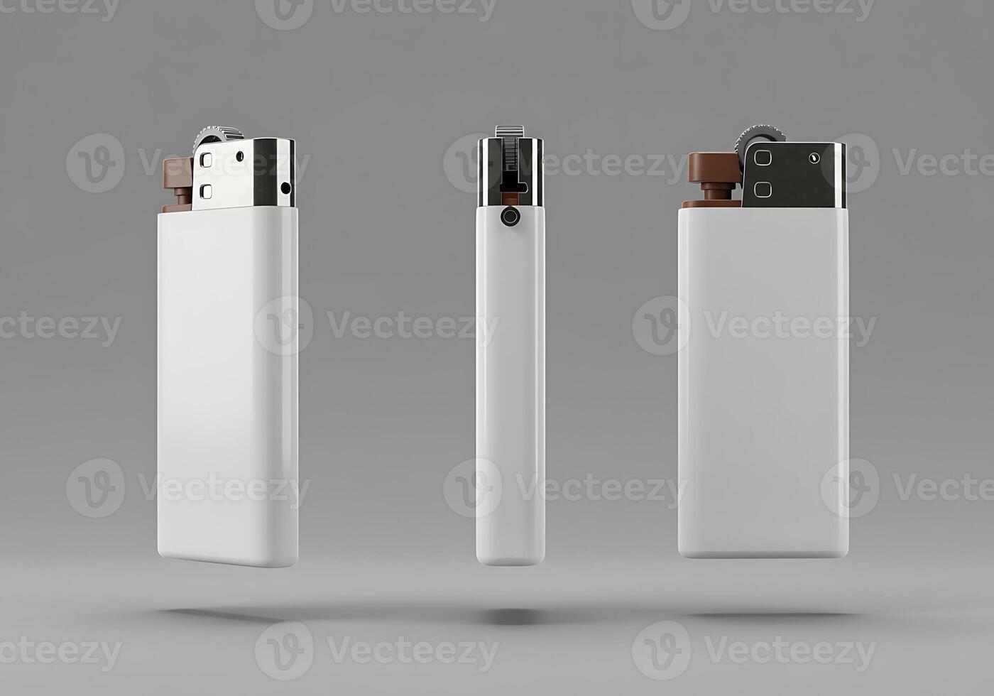 White Disposable Lighter Mockup Views for Branding photo