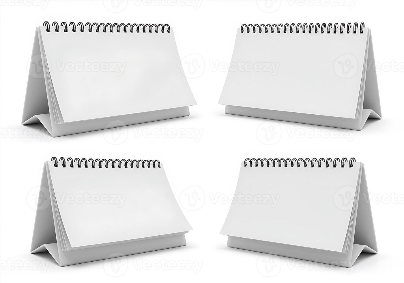 Blank Desk Calendar Mockup Templates for Design photo
