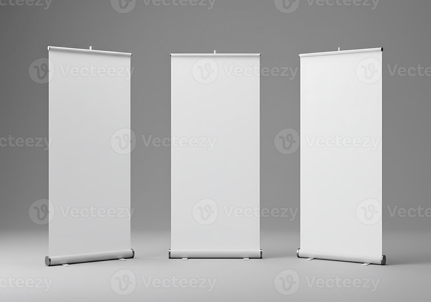 Blank Roll Up Banner Stands for Trade Shows and Events photo