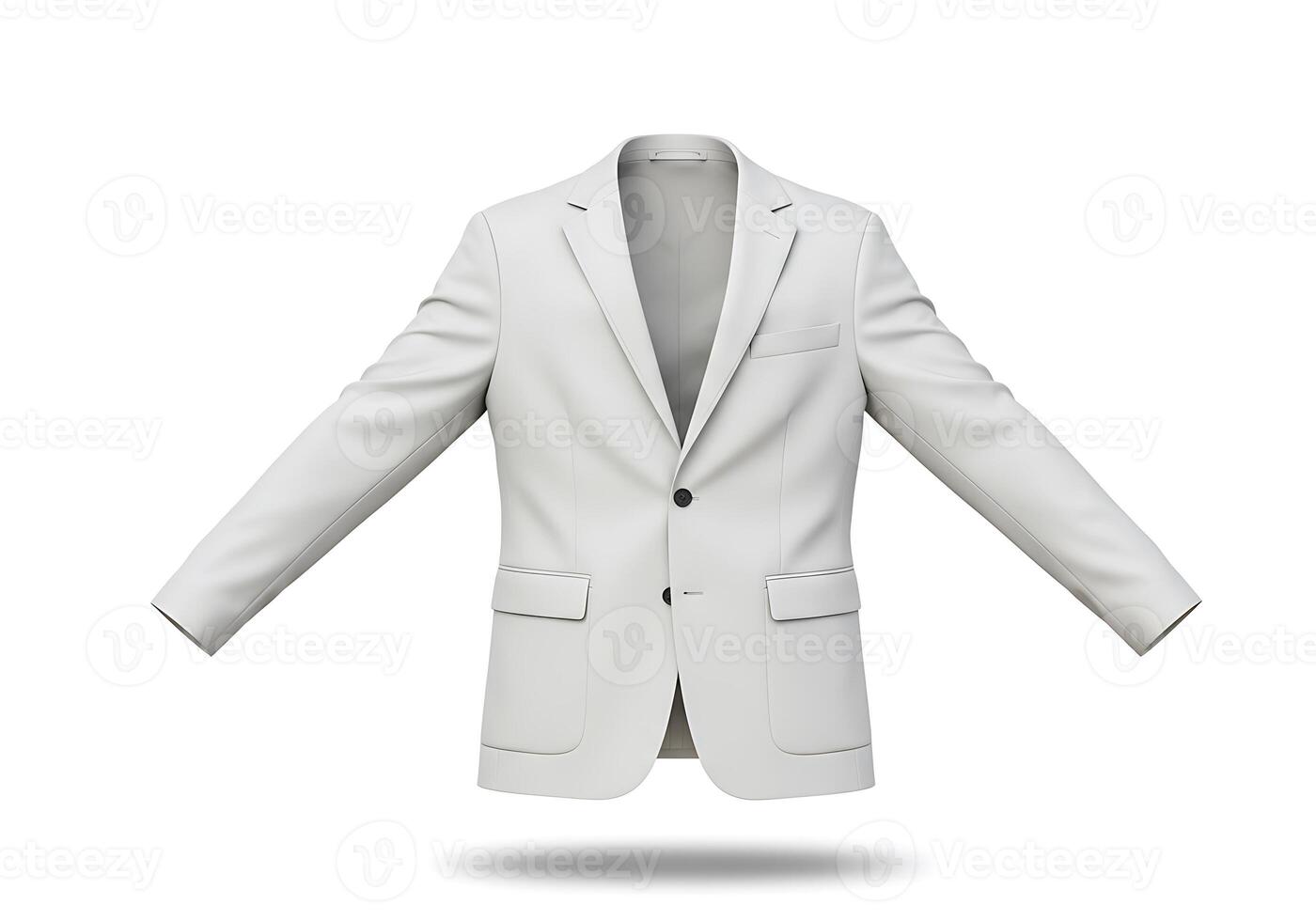 Men's Off-white Blazer Jacket Stylish Modern Formal Wear photo